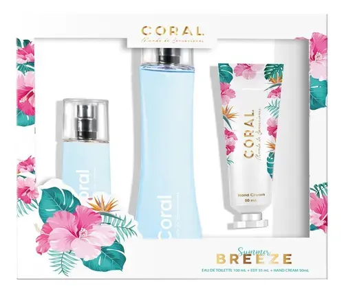 CORAL BREEZE SPRAY X 100 ML + EDT X 55 ML + CREMA DE MANOS C 50 ML