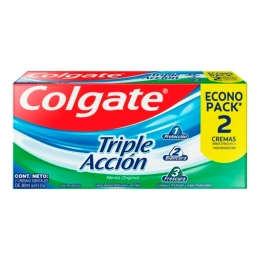COLGATE CREMA DENT TRIPLE ACTION X 80 ML X 2