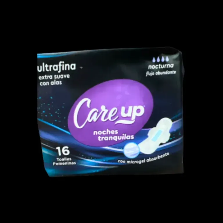 CARE UP TOALLA HIGIENICA NOCHE ULTRADELGADA CON ALAS X 16 UND