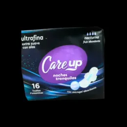 CARE UP TOALLA HIGIENICA NOCHE ULTRADELGADA CON ALAS X 16 UND