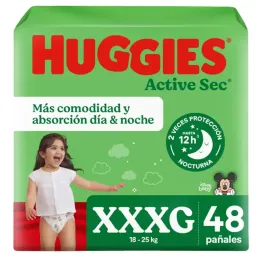 HUGGIES ACTIVE SEC XXG X 10 UND