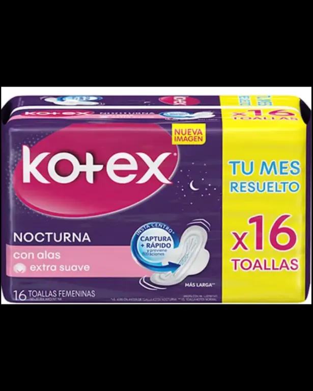 KOTEX TOALLA FEM NOCTURNA ULTRAFINA C/A X8