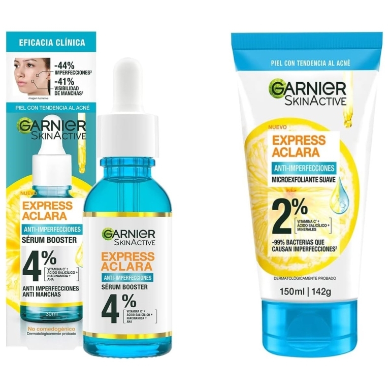GARNIER SKIN ACTIVE ROSTRO CREMA EXPRESS ACLARA CREMA DIA TONO CLARO 40 GR