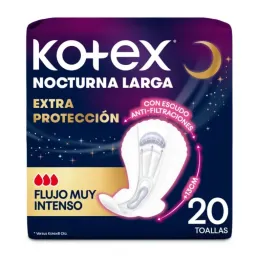 KOTEX TOALLA NOCTURNA PURO Y NATURAL C/ALAS X 8 UND