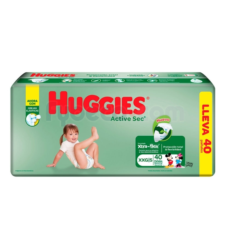 HUGGIES ACTIVE SEC XG X 10 UND