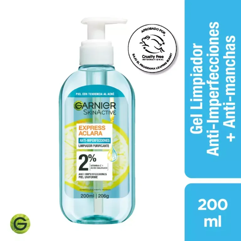 GARNIER GEL LIMPIEZA ROSTRO ANTI ACNE X 200 ML