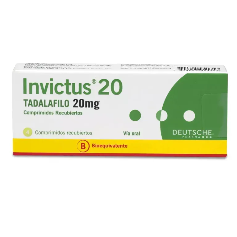 INVICTUS 20 MG X 4 COMPRIMIDOS