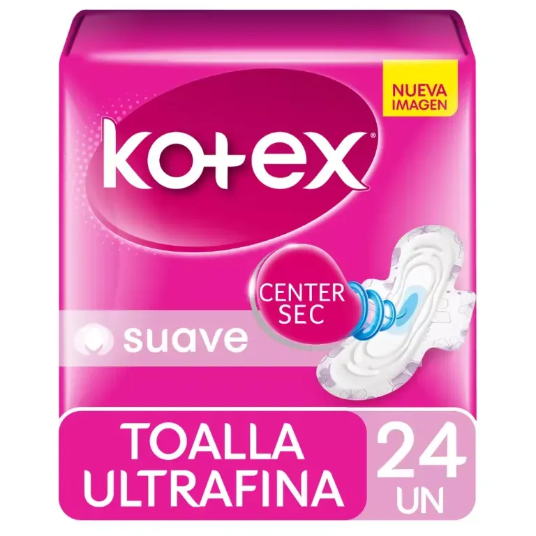 KOTEX TOALLA ULTRA FINA TELA SUAVE X 24
