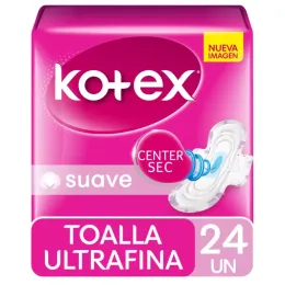 KOTEX TOALLA ULTRA FINA TELA SUAVE X 24