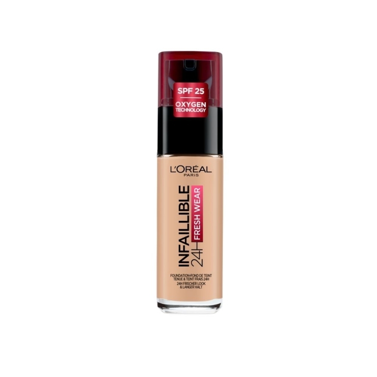 LOREAL INFAILLIBLE BASE DE MAQUILLAJE 36H FRESH WEAR 125 NATURAL ROSE 30ML