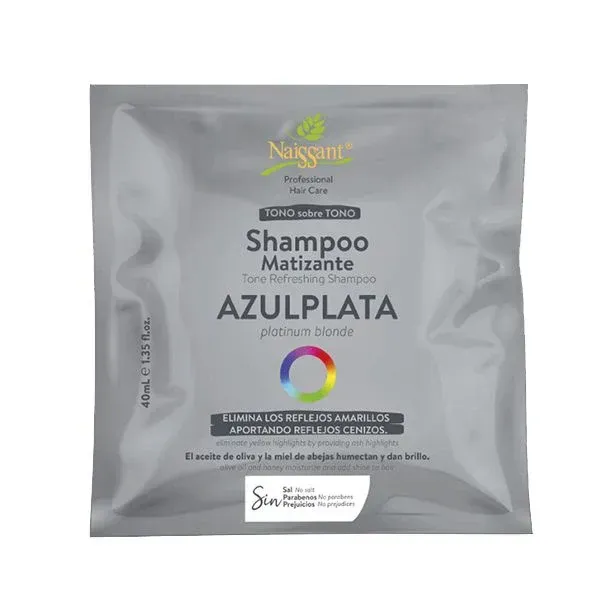 NAISSANT SHAMPOO MATIZANTE AZUL PLATA SACHET X 40 ML