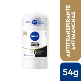 NIVEA DESODORANTE BARRA BLACK & WITHE TOQUE SEDA 53 G - DAMA