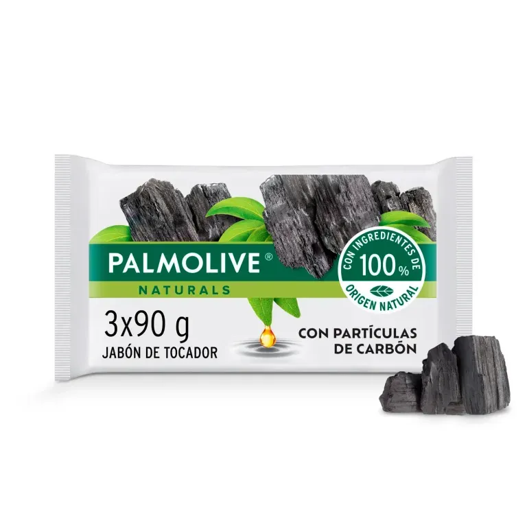 PALMOLIVE JABON NATURALS CHARCOAL X 90 G X 3