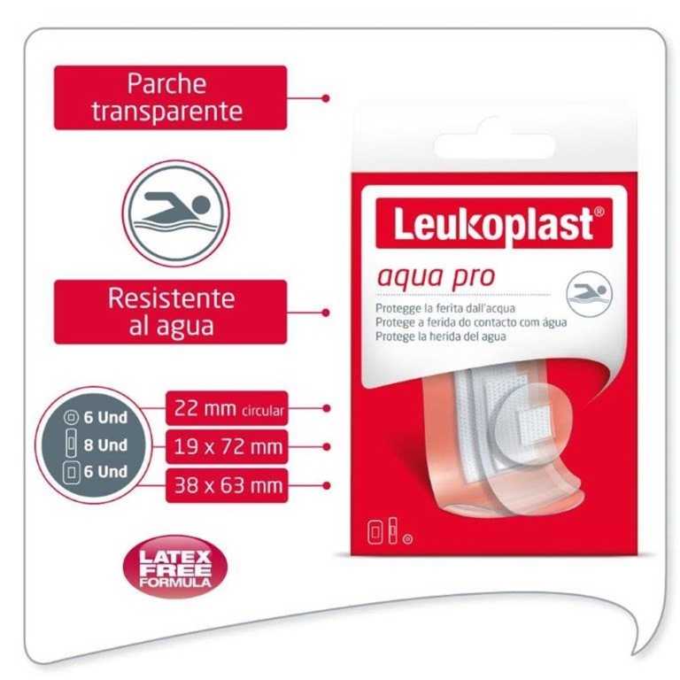 PARCHE LEUKOPLAST REST AGUA 19-72 MM X 100 UND