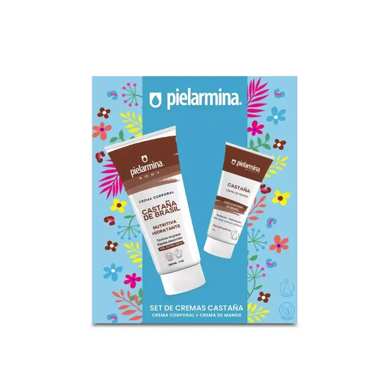 PIELARMINA SET CASTAÑA MANOS X 70 ML + CUERPO X 200 ML