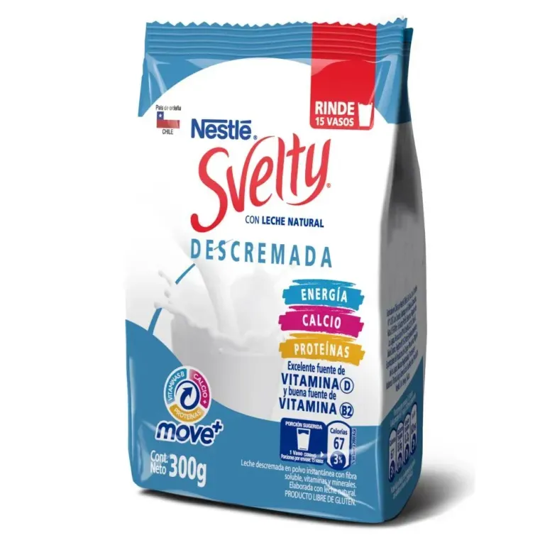 SVELTY LECHE DESCREMADA BOLSA X 300 GR
