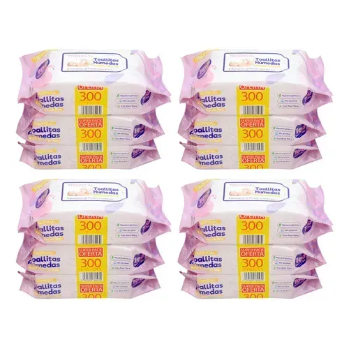 TOALLAS HUMEDAS TROPICAL CON ACEITE EMU X 100 UND X 3