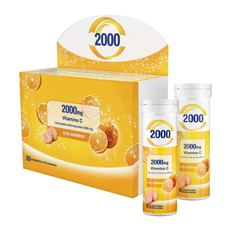 VITAMINA C 2000 MG X 20 COMPRIMIDOS EFERVESCENTES