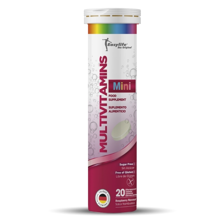 VITAMINA C MINI + MULTIVITAMINICO FRAMBUESA NIÑOS X 20 COMPRIMIDOS