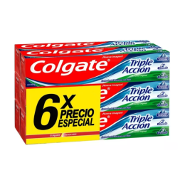 COLGATE CRE DENT TRIPLE ACCION X 50 GR X 6