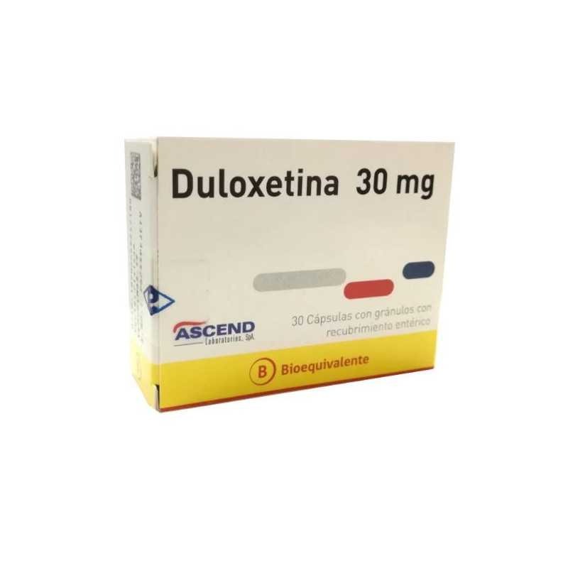 DULOXETINA 30 MG X 30 CAPSULAS ASCEND