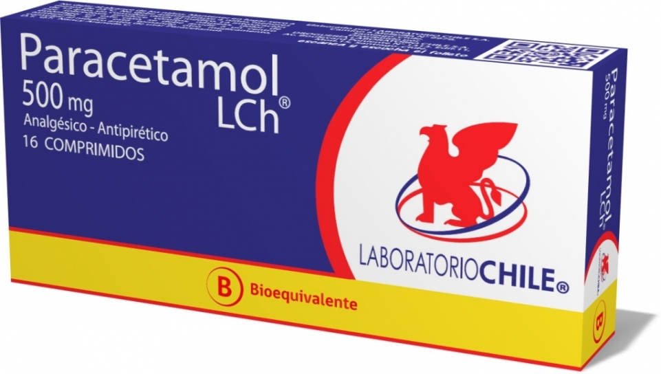 PARACETAMOL 500 MG X 16 COMPRIMIDOS CHILE (BE)