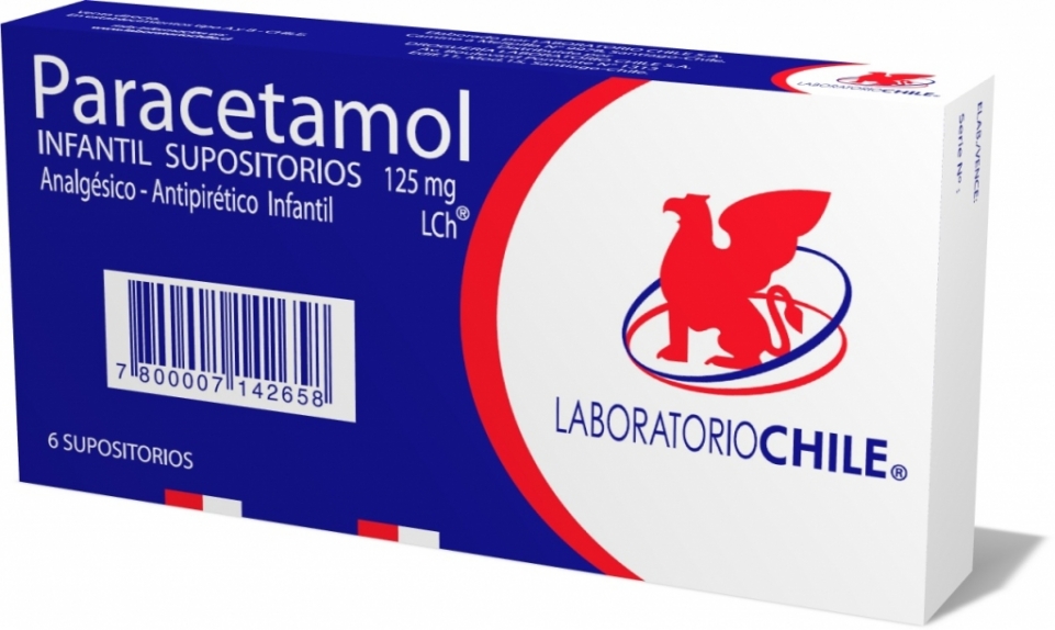 PARACETAMOL INFANTIL 125 MG X 6 SUPOSITORIOS