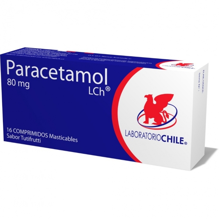 PARACETAMOL 80 MG X 16 COMPRIMIDOS MASTICABLES
