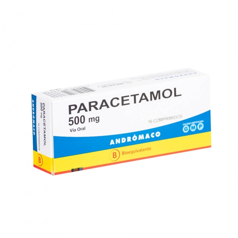 PARACETAMOL 500 MG X 16 COMPRIMIDOS ANDROMACO (BE)