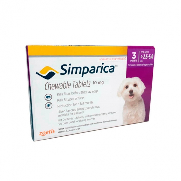 SIMPARICA COM MAST 10 MG X 3