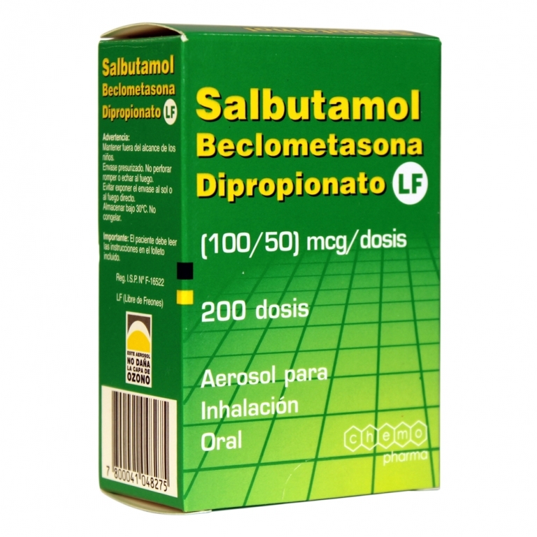 SALBUTAMOL+BECLOMETASONA INHALADOR X 200 DSS 
