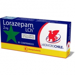 LORAZEPAM 2 MG X 30 COMPRIMIDOS