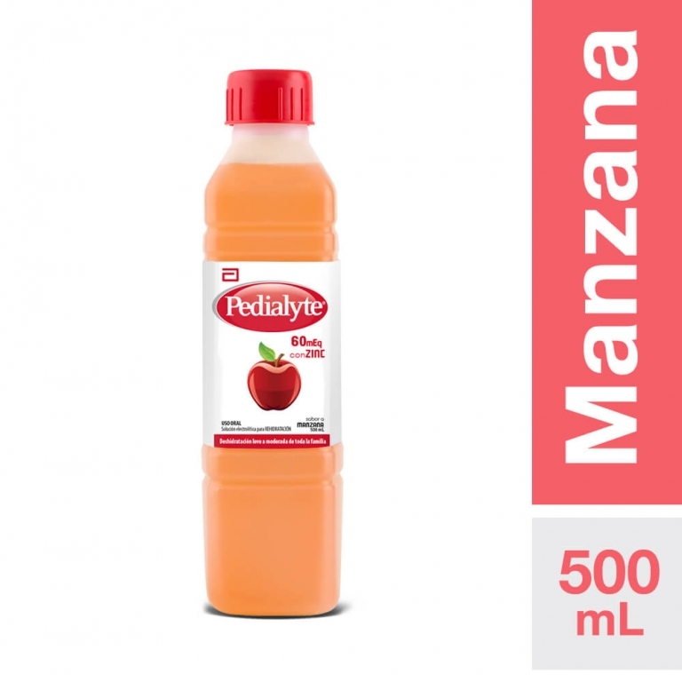 Pedialyte sabor manzana solución electrolítica para rehidratación 500 mL