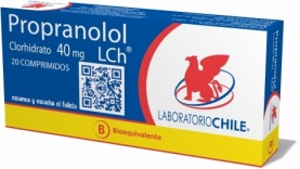 PROPRANOLOL COM 40 MG X 20...