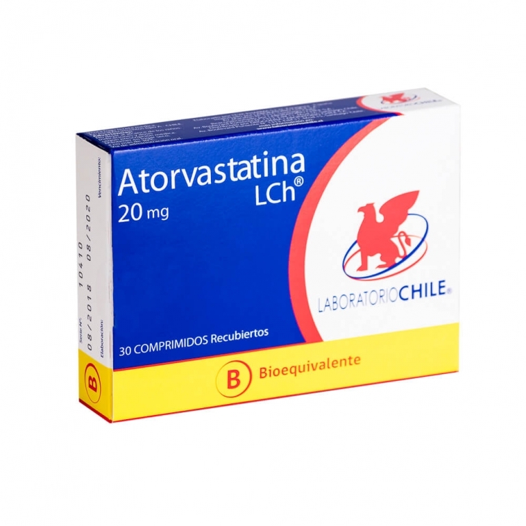Atorvastatina 20 mg x 30 comprimidos