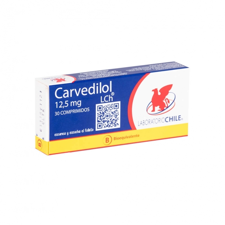 CARVEDILOL 12,5 MG X 30 COMPRIMIDOS