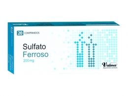 Sulfato Ferroso 200 mg x 20 comprimidos