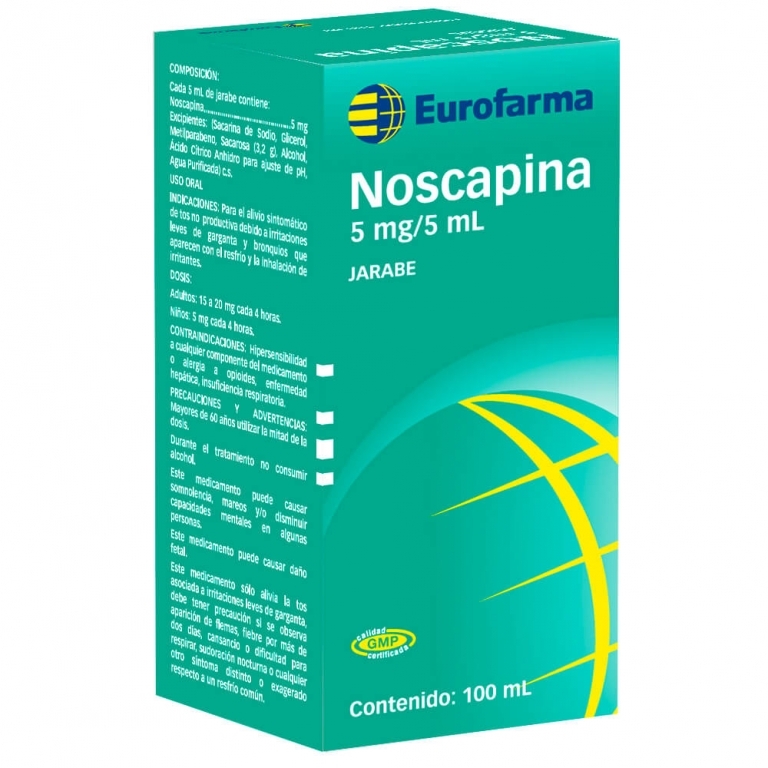 Noscapina Jarabe 5 mg x 100 ml