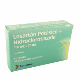 Losartán Potásico Hidroclorotiazida 100/25 x 30 comprimidos