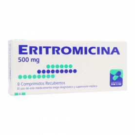 ERITROMICINA COM 500 MG X 8...