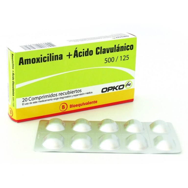 Amoxicilina + Acido Clavulanico 500/125 mg x 20 comprimidos