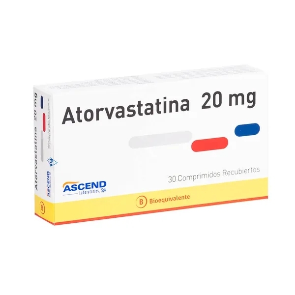 Atorvastatina 20 mg x 30 comprimidos
