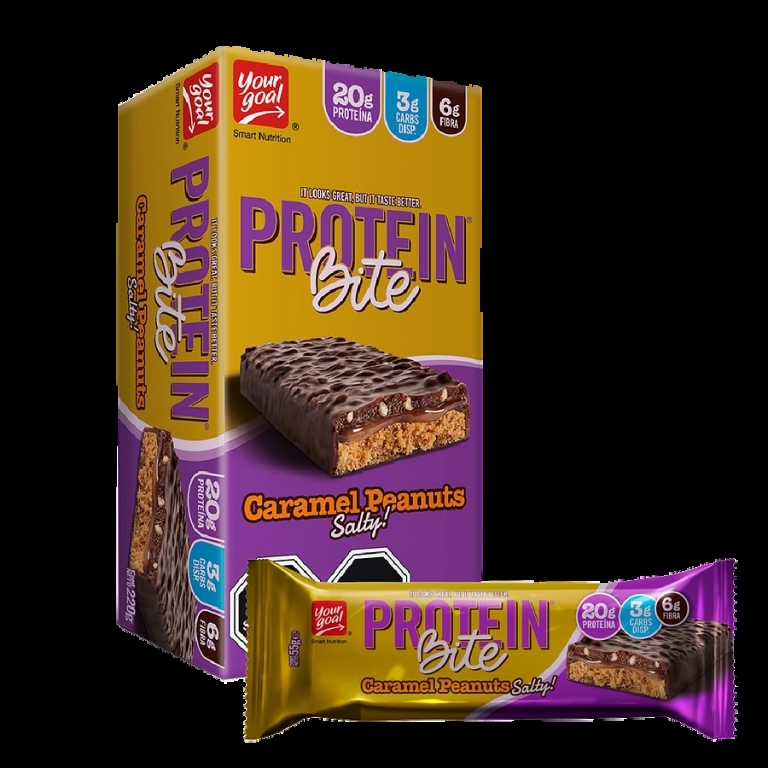 Protein bite caramel peanuts x 4 barras