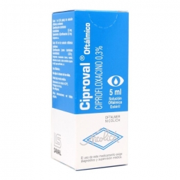 CIPROVAL SOLUCION OFTALMICA 0,3% X 5 ML