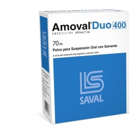 AMOVAL DUO SUS 400 MG X 70 ML