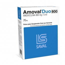 AMOVAL DUO SUSPENSIÓN 800 MG X 70 ML