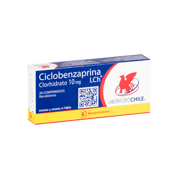 CICLOBENZAPRINA COM 10 MG X 20 CHILE (BE)