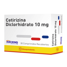 CETIRIZINA COM 10 MG X 30 ASCEND (BE)