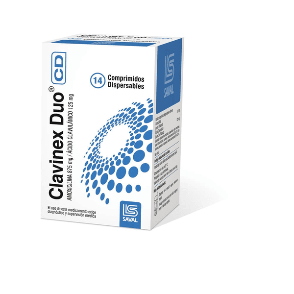CLAVINEX DUO  875 MG X 14 COMPRIMIDOS
