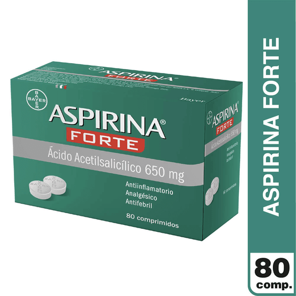 ASPIRINA FTE COM 650 MG X 80